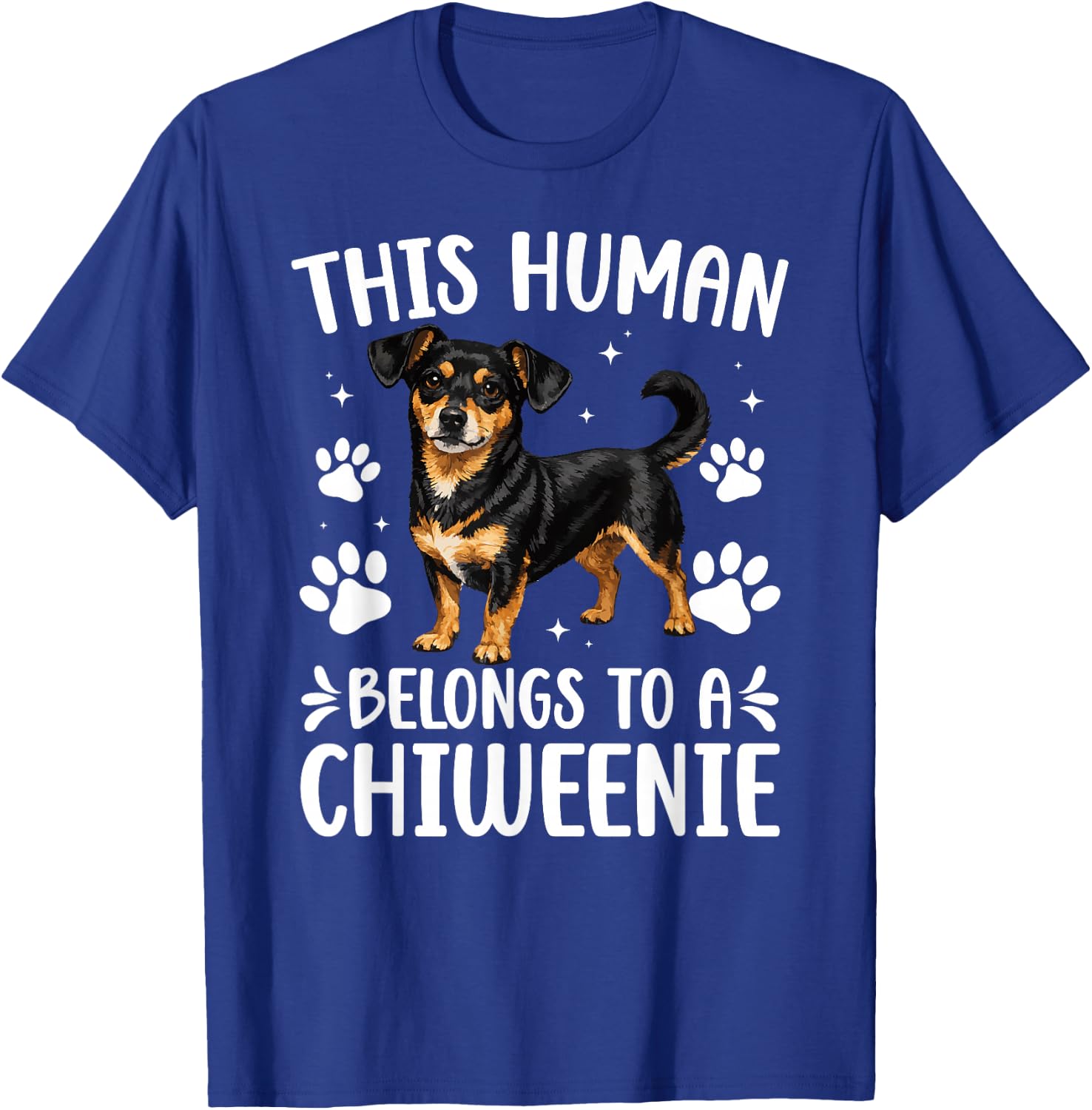 This Human Belongs to A Chiweenie Owner Chiweenie Lover T-Shirt - T-Shirt | Royal