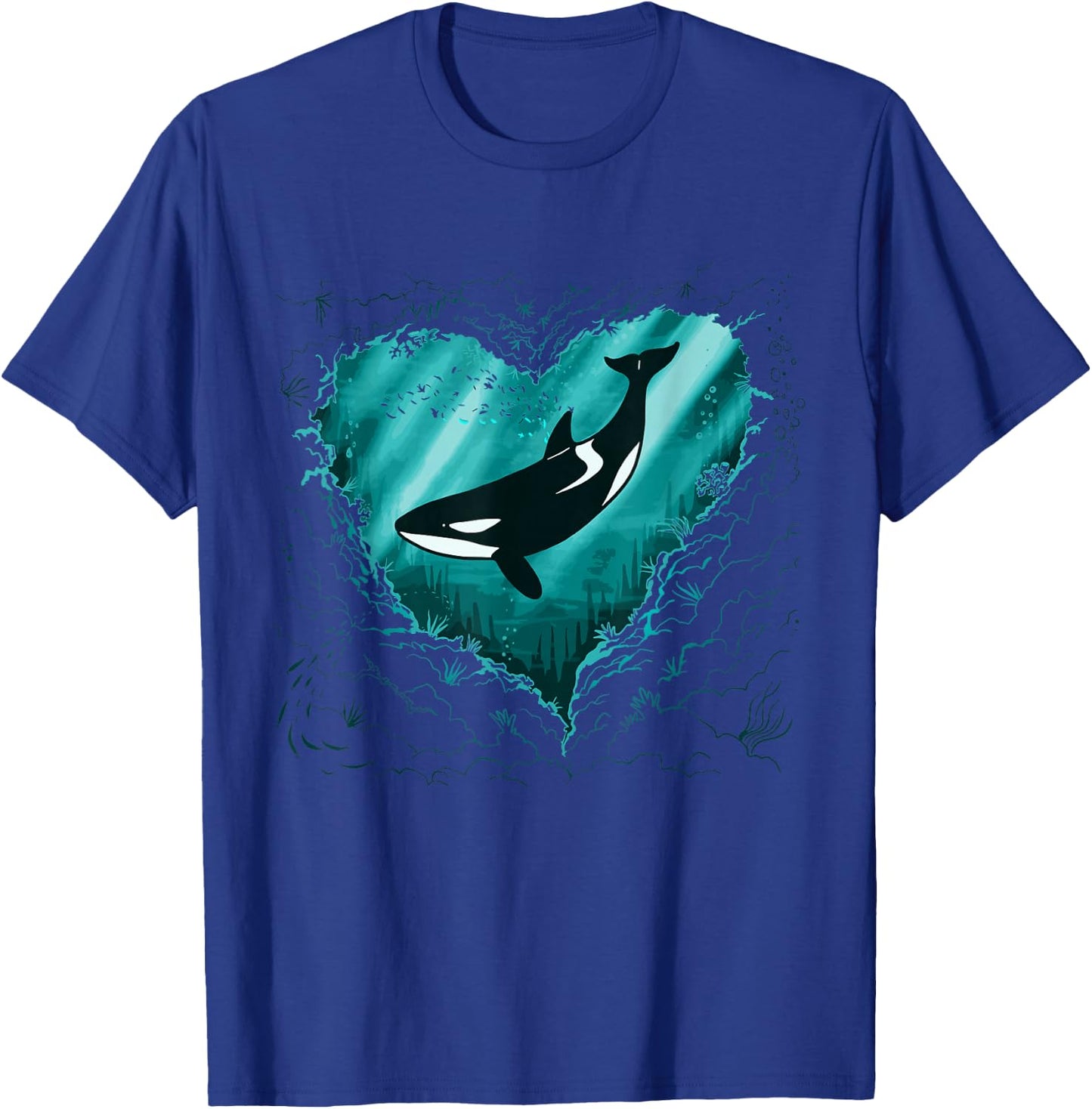 Whale Orca Heart Killer Whale orca whale T-Shirt - T-Shirt | Royal