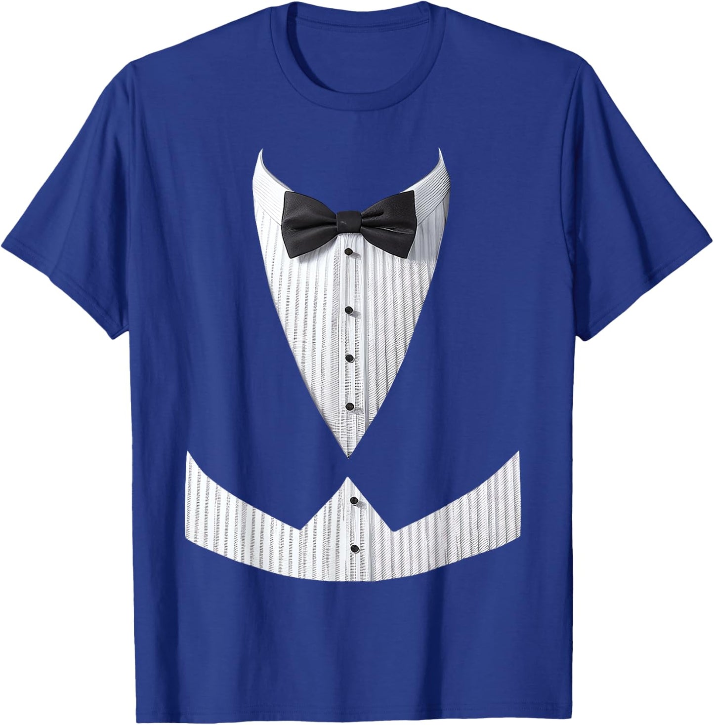 Suit Print Tailcoat Tuxedo Bow Tie Vest Suit Costume , black T-Shirt - T-Shirt | Royal