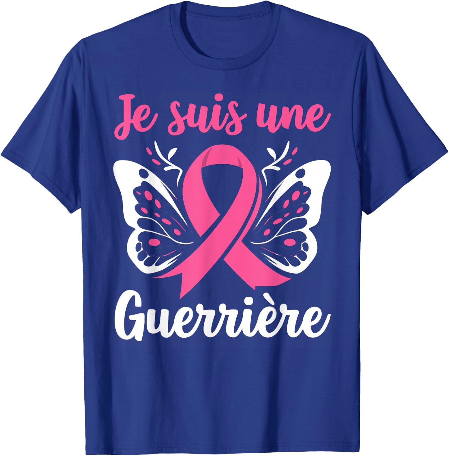 I Am A Warrior October Pink Breast Cancer Support T-Shirt - T-Shirt | Royal