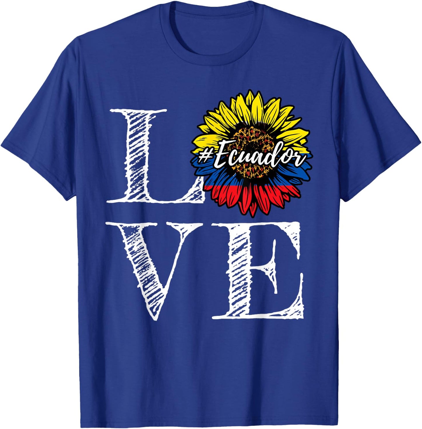 Sunflower Ecuador Love Ecuadorian Flag T-Shirt - T-Shirt | Royal