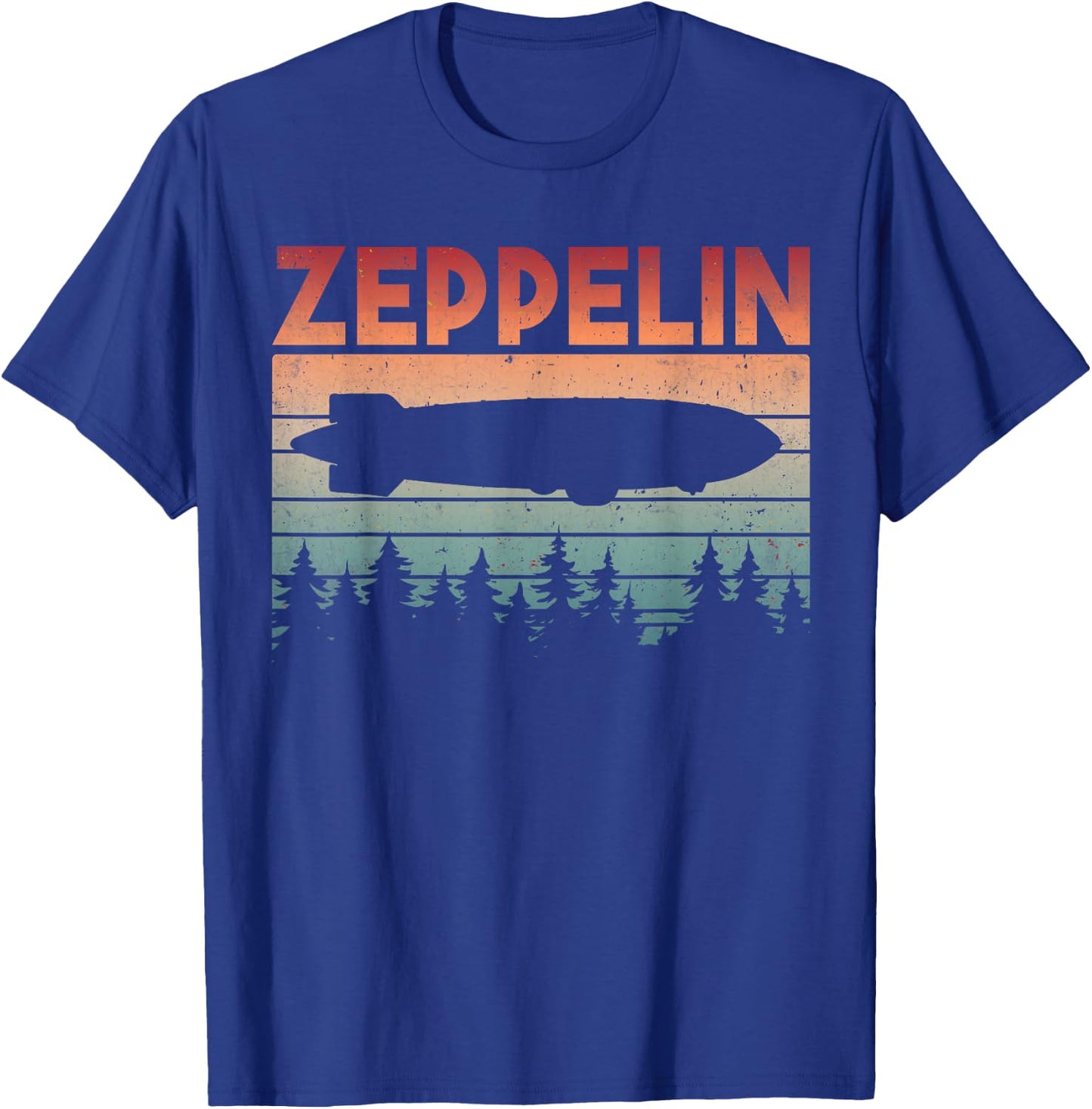 Zeppelin Dirigible Vintage Zepelin Airship Retro Men Women T-Shirt - T-Shirt | Royal