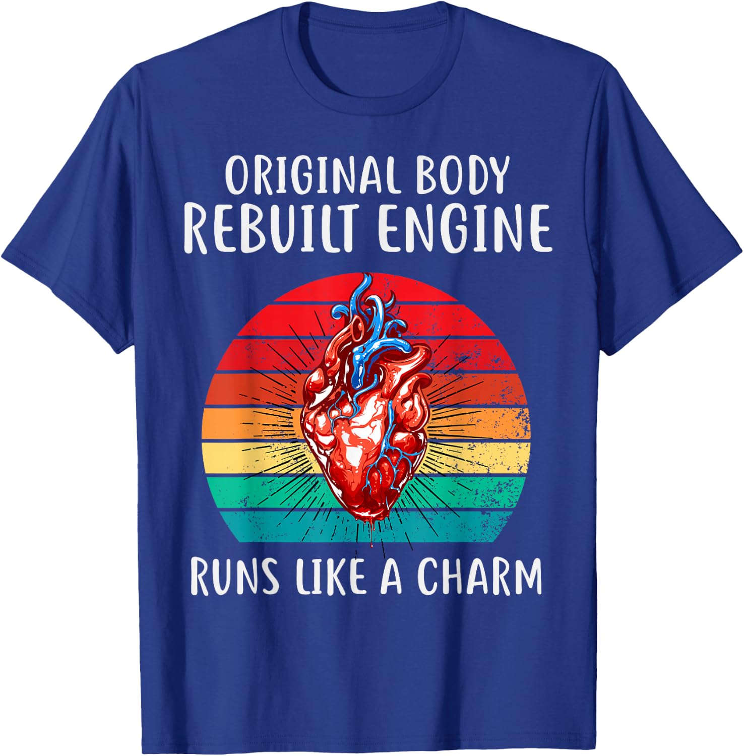 Bypass Get Well Open Heart Surgery Recovery Men Women T-Shirt - T-Shirt | Royal