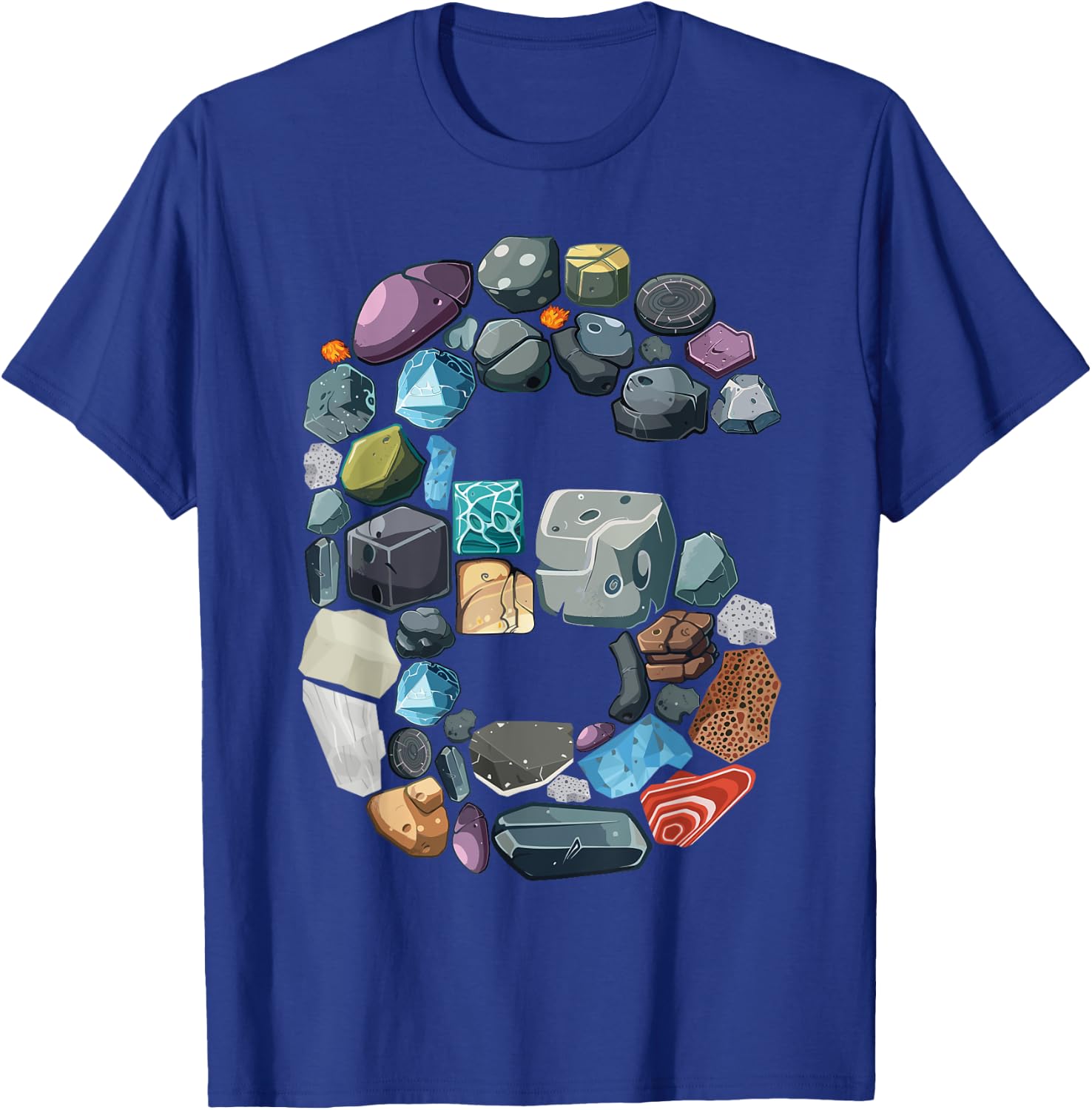 Geology 6 years Old Rock Collecting 6th Birthday T-Shirt - T-Shirt | Royal