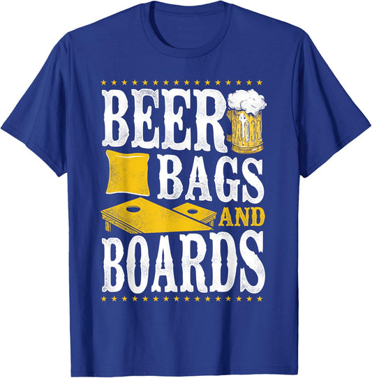 Cornhole Team Bean Bag Player Champ Beer Beer Bags And T-Shirt - T-Shirt | Royal
