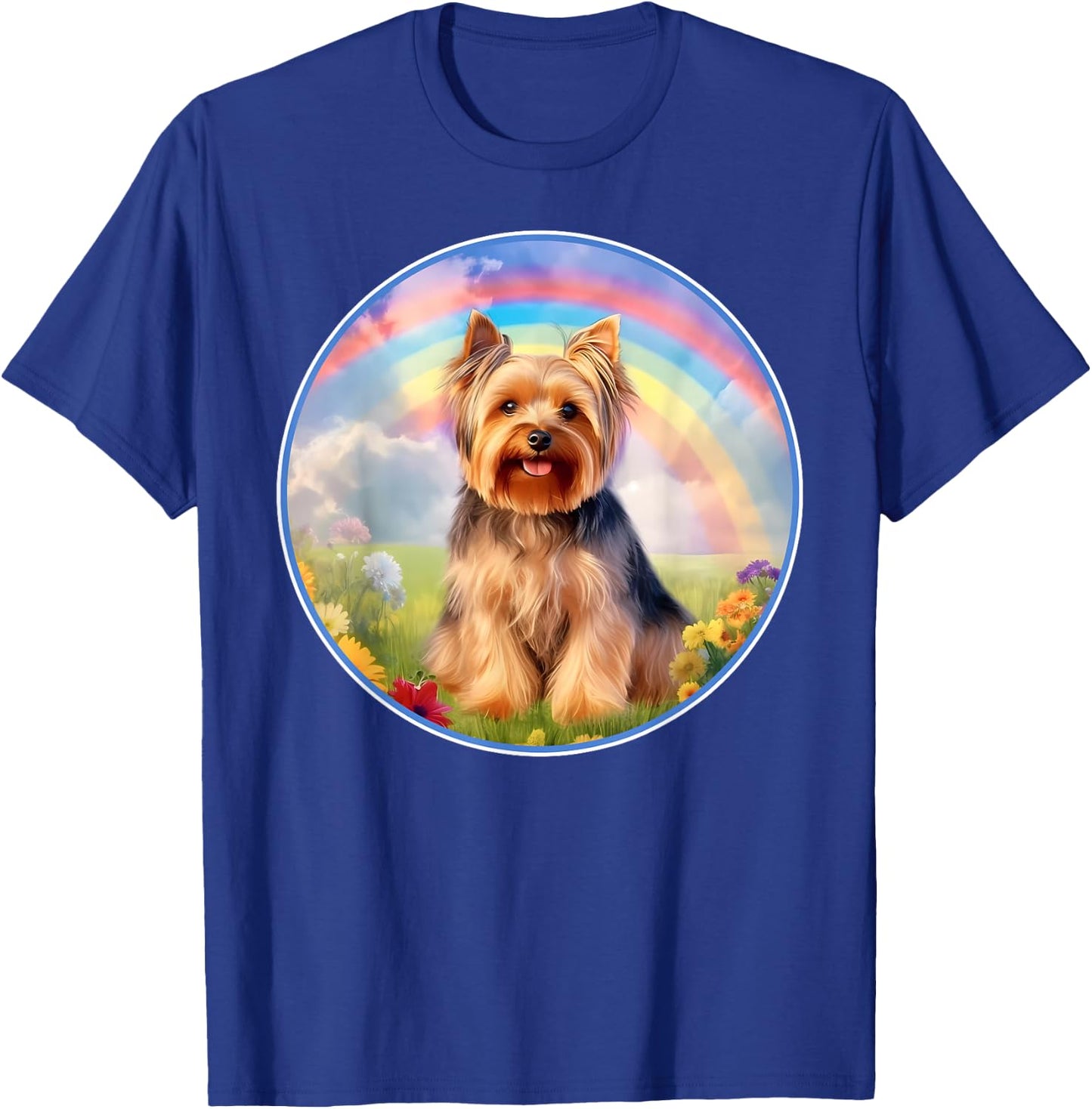 Yorkie Rainbow Bridge Cute Yorkshire Terrier Memorial T-Shirt - T-Shirt | Royal