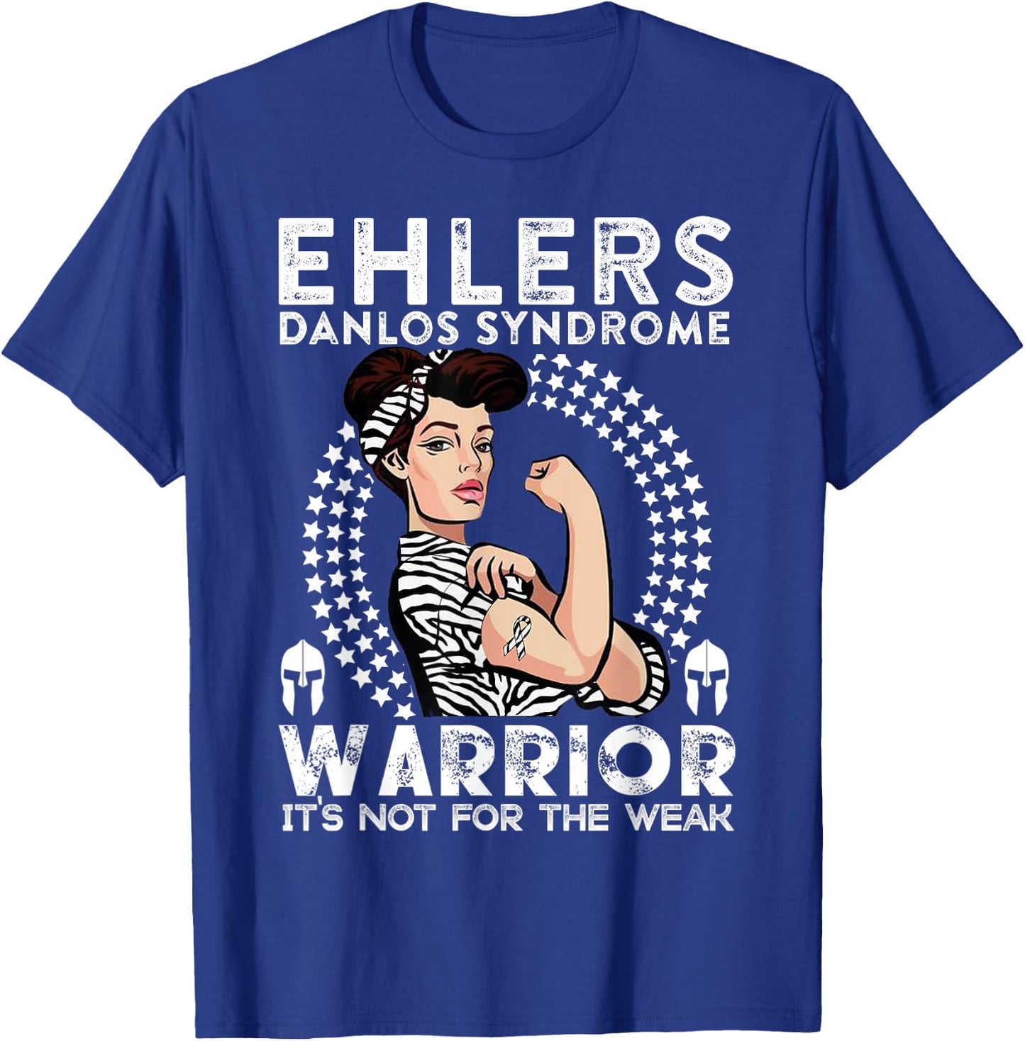 EDS Awareness Warrior Zebra Gift Ehlers Danlos Syndrome T-Shirt - T-Shirt | Royal