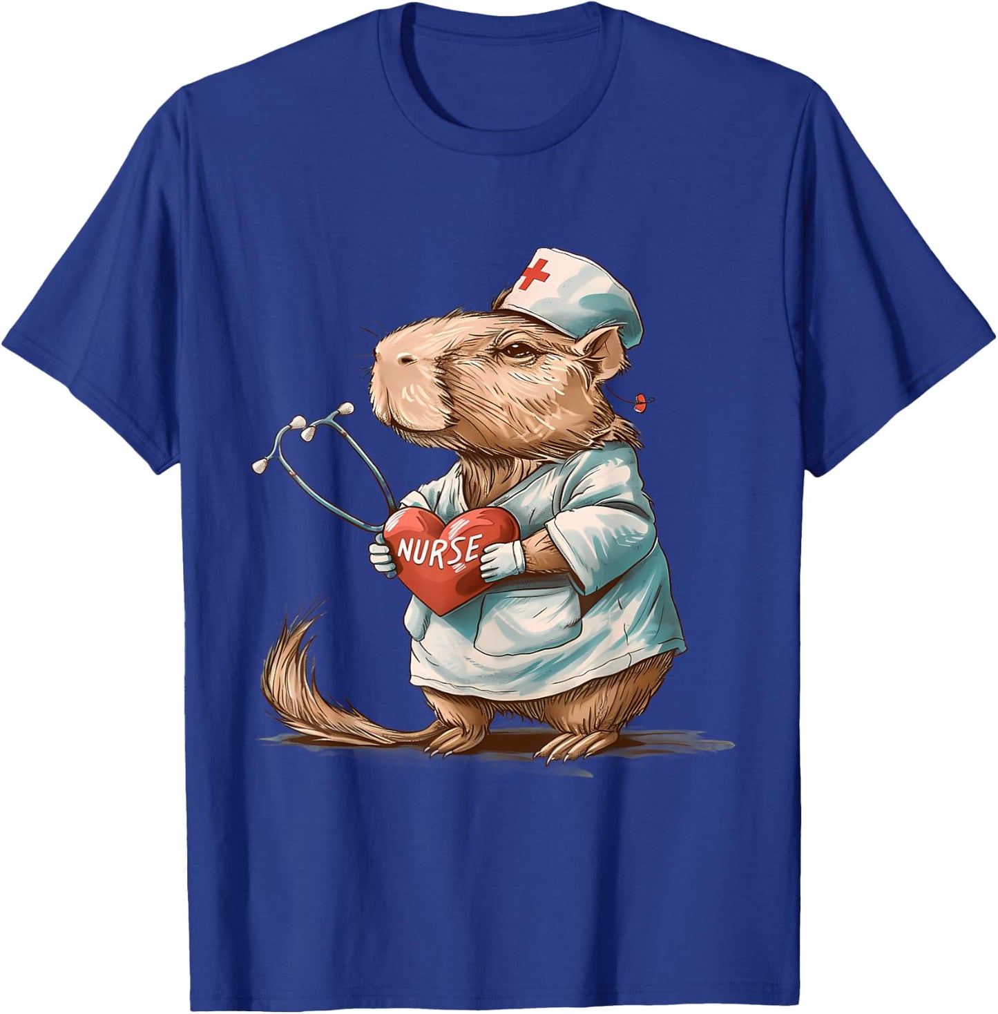 Capybara Stéthoscope d'infirmière Capybara Docteur T-Shirt - T-Shirt | Royal