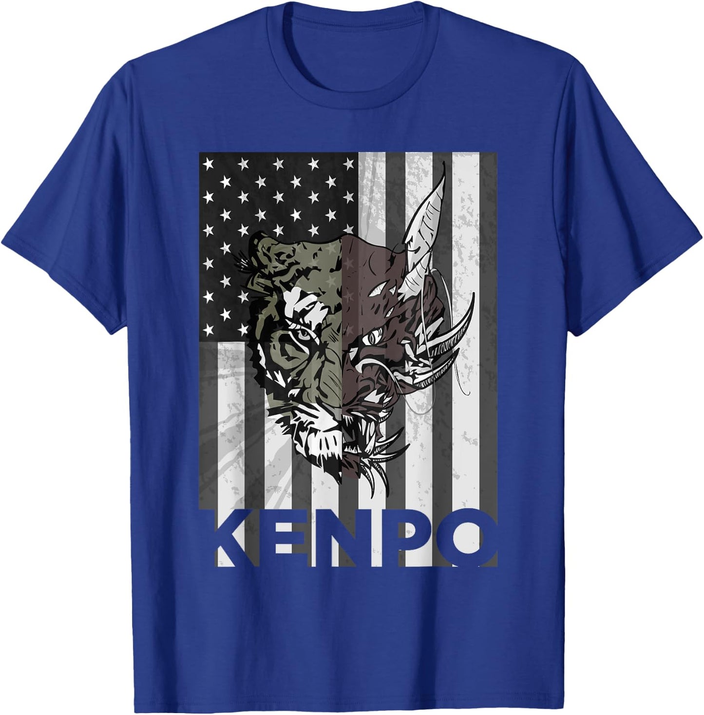 Kenpo Karate Martial Arts American Flag Women Men T-Shirt - T-Shirt | Royal