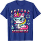Future Scientist Girls Unicorn Lab Graphic T-Shirt - T-Shirt | Royal