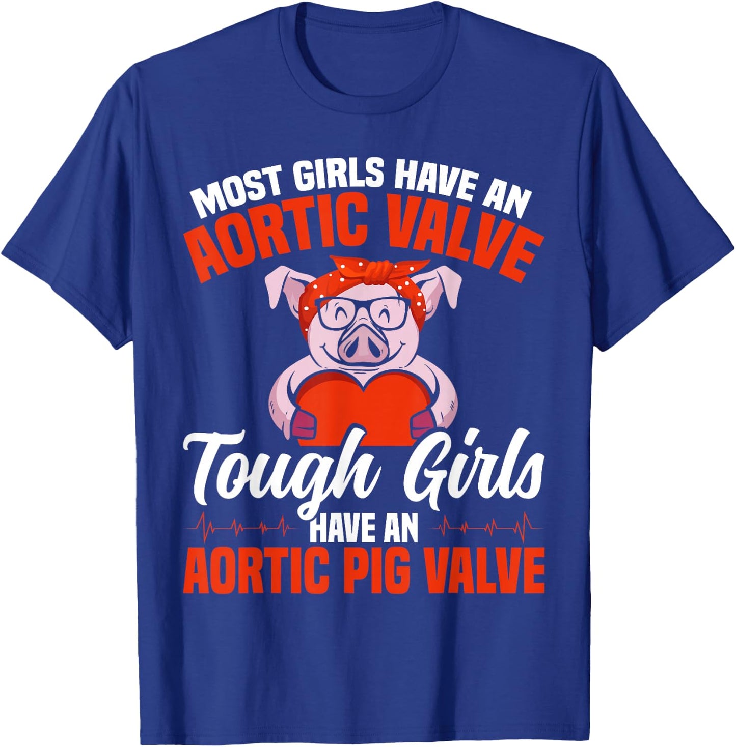 Heart Surgery Warrior Aortic Dissection Aortic Valve Repair T-Shirt - T-Shirt | Royal