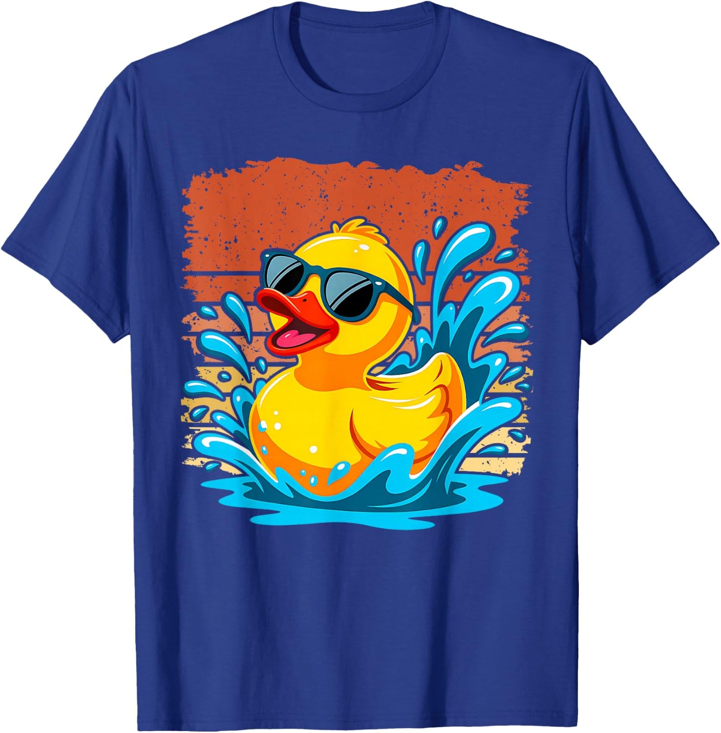 Bath Toy Duckie Cute Ducky Cool Sunglasses Retro Rubber Duck T-Shirt - T-Shirt | Royal