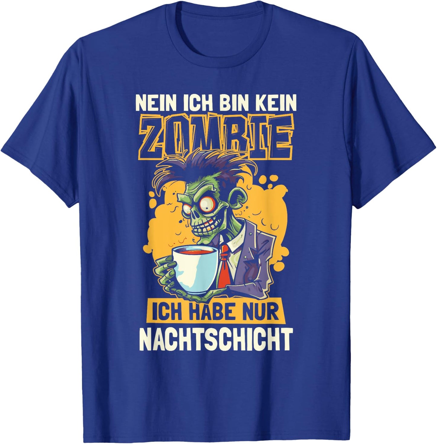 Funny Night Service Night Shift Worker Zombie , black T-Shirt - T-Shirt | Royal