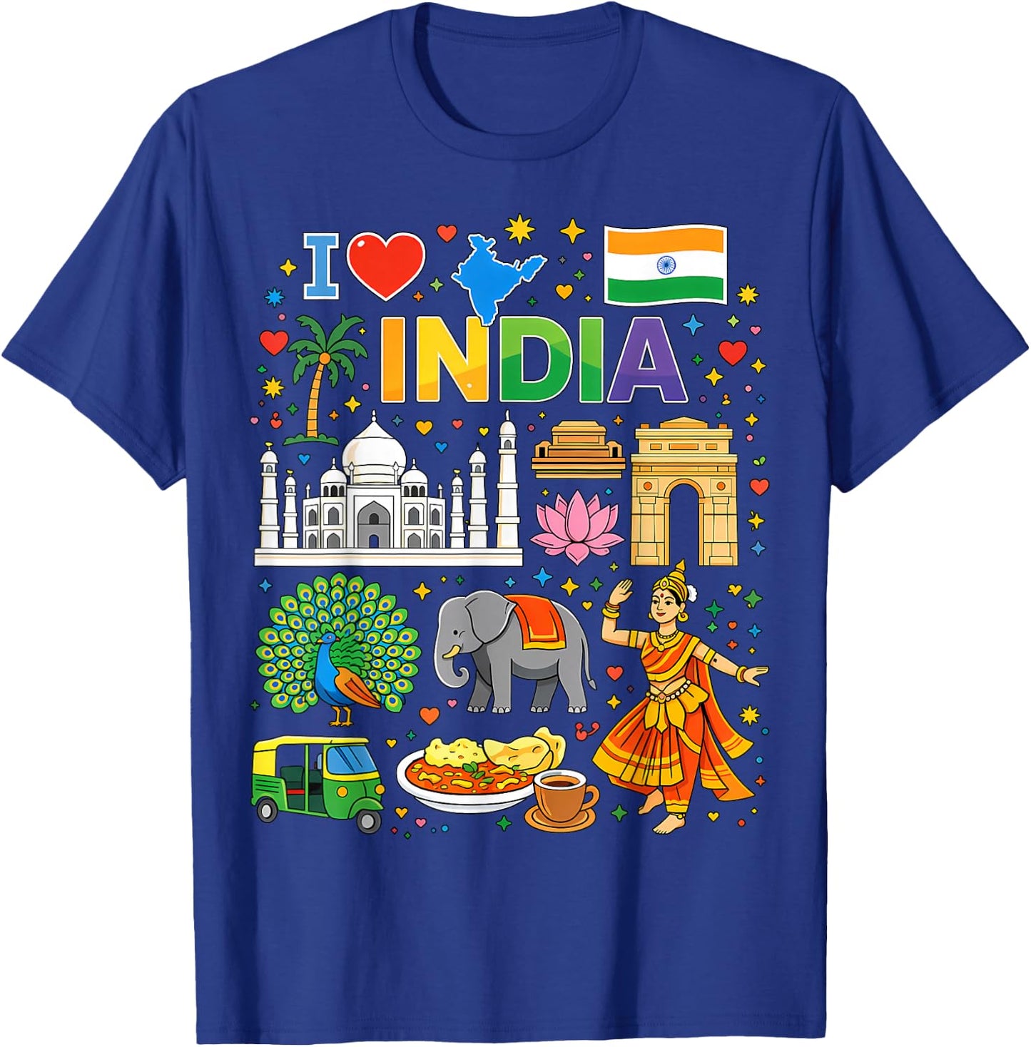I Love India Reise-Souvenir Indianer T-Shirt - T-Shirt | Royal