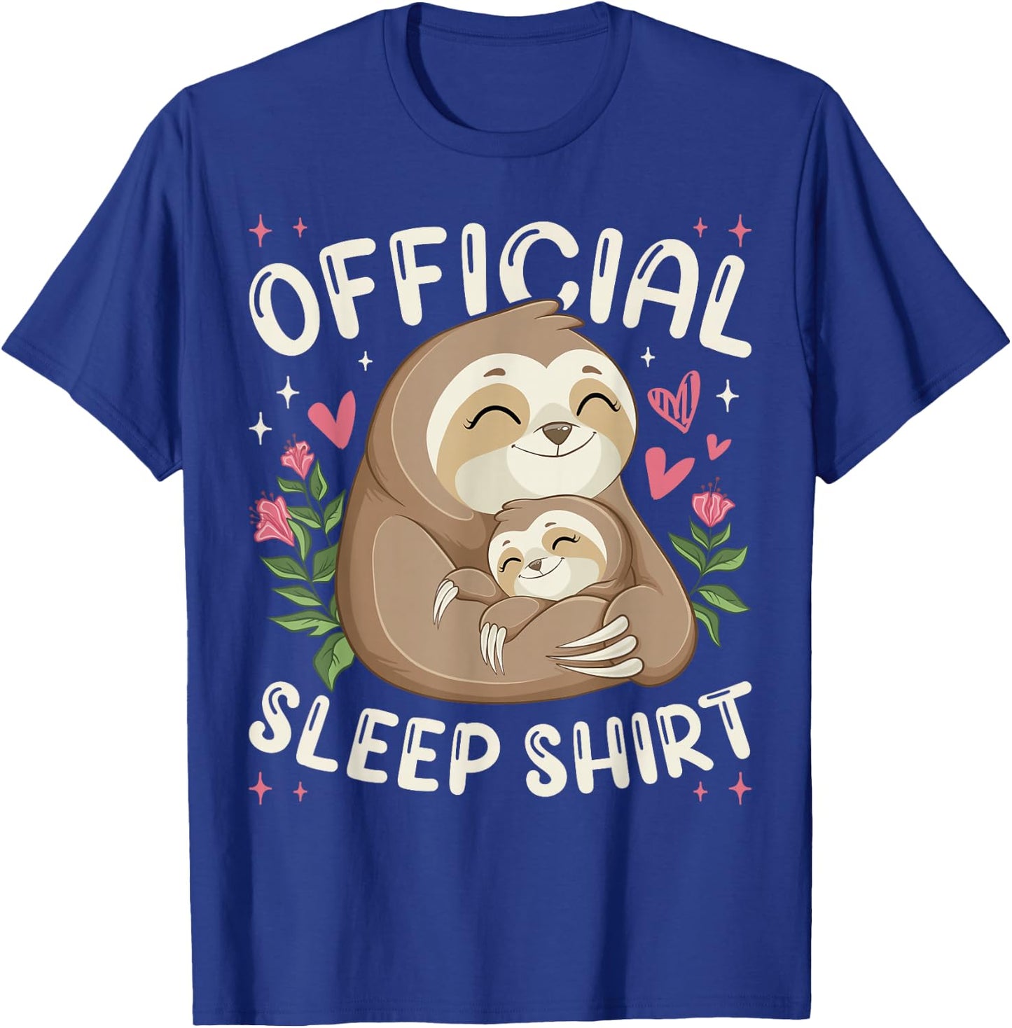 Official Sleep Shirt, Sleeping Sloth with Baby T-Shirt - T-Shirt | Royal