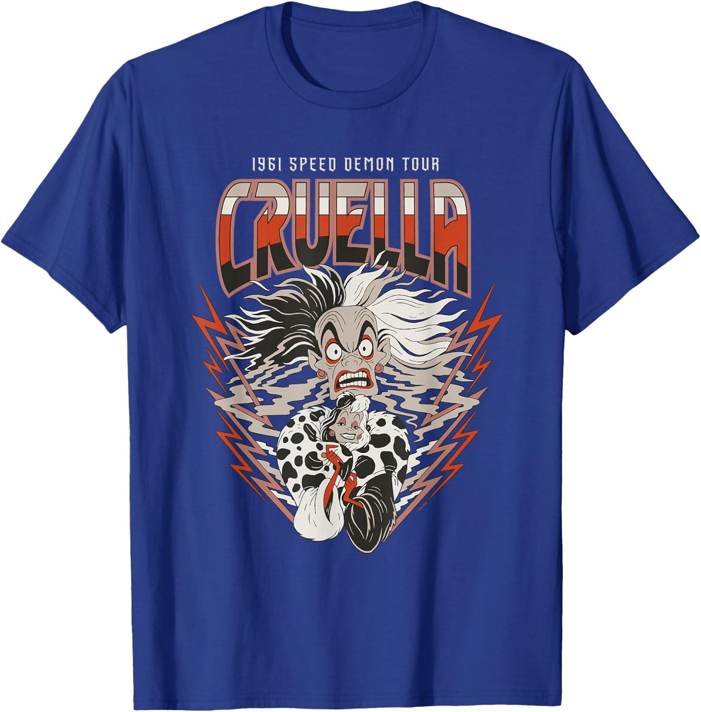 Disney Villains Cruella De Vil 1961 Speed Demon Tour Band T-Shirt - T-Shirt | Royal