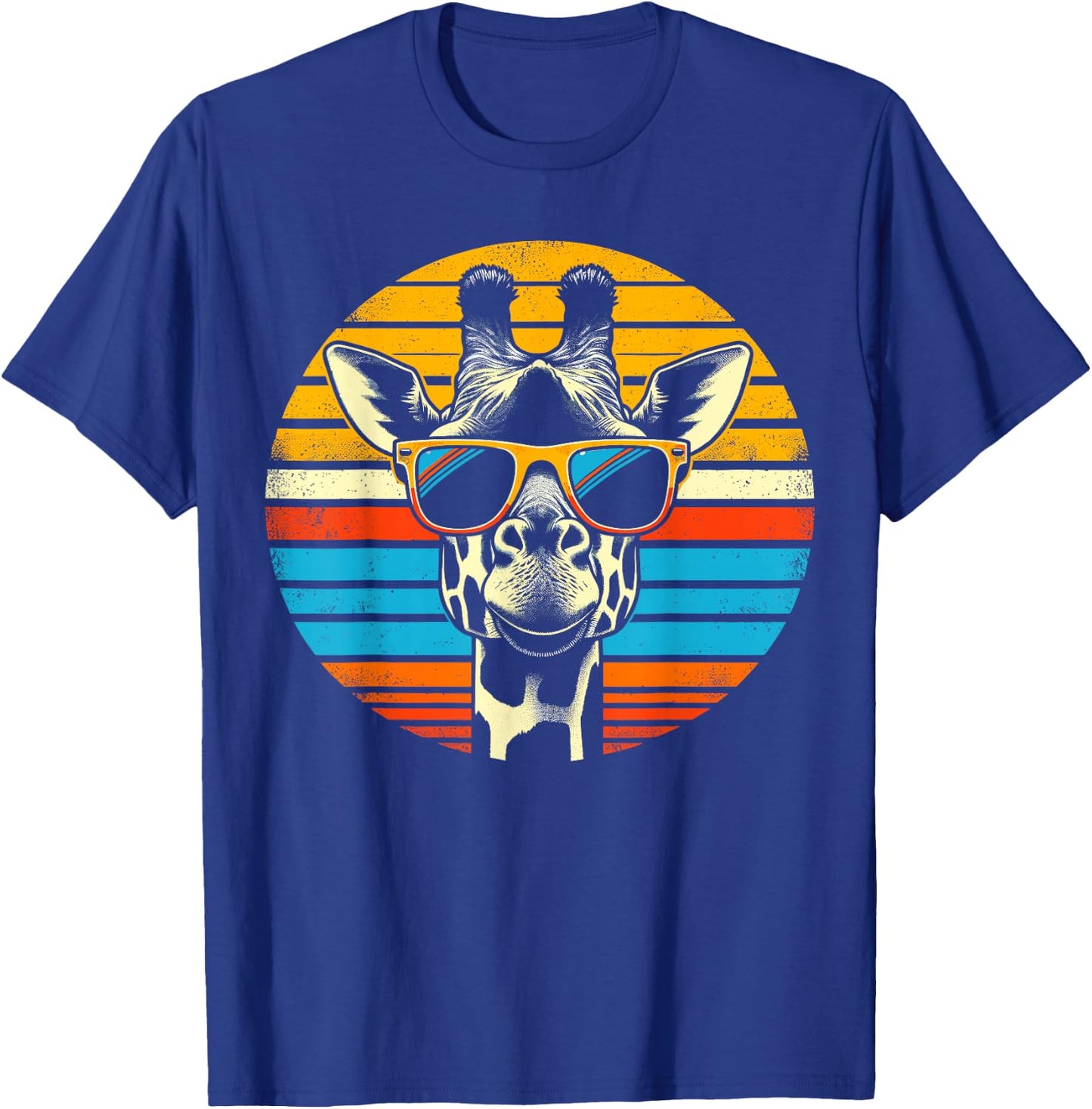 Giraffe Vintage Sunglasses T-Shirt - T-Shirt | Royal