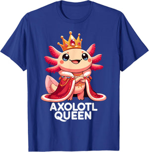 Axolotl Queen Cute Kawaii Axolotl T-Shirt - T-Shirt | Royal