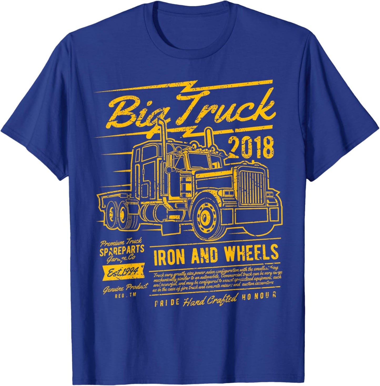 18-Wheeler Semi-Trailer Truck Drivers Big Rig Trucking Shirt T-Shirt - T-Shirt | Royal