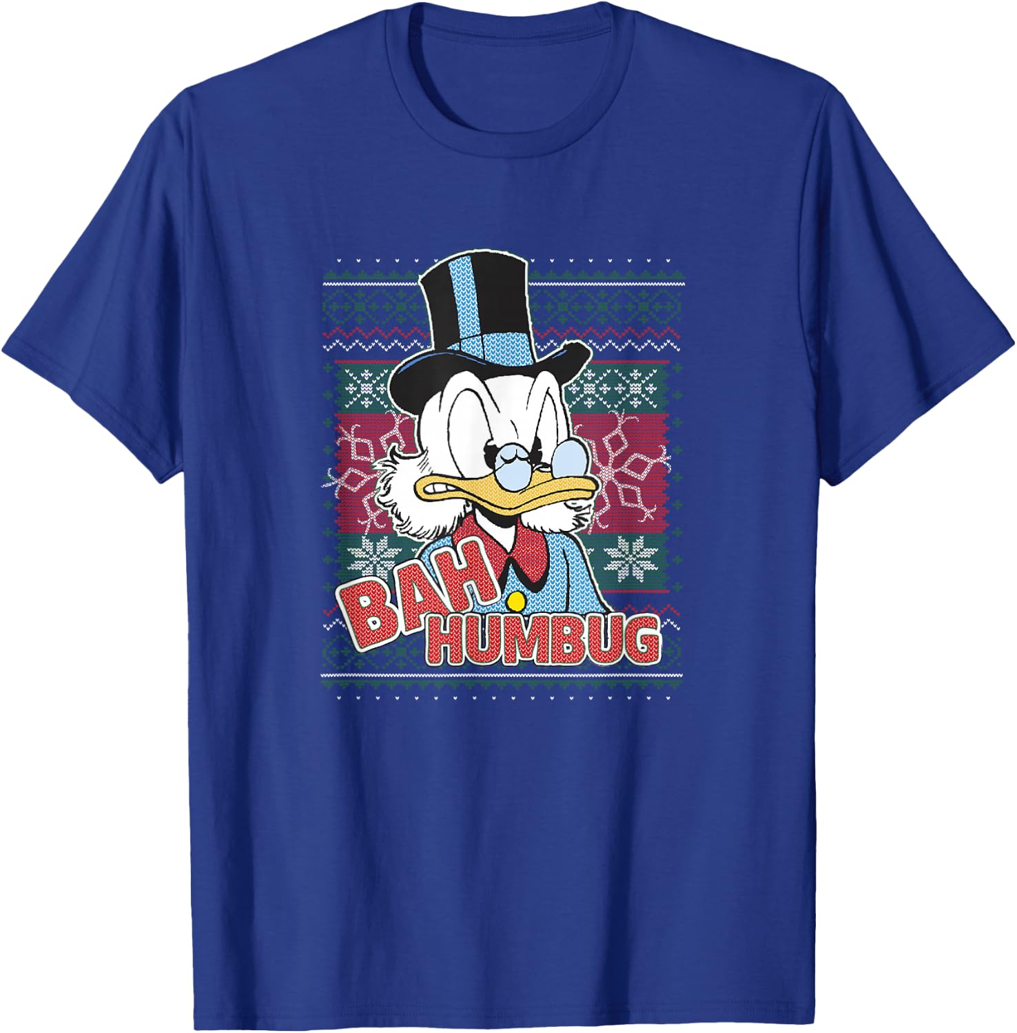 Disney DuckTales Christmas Scrooge McDuck Bah Humbug Small T-Shirt - T-Shirt | Royal