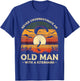 Never Underestimate An Old Man With A Kiteboard Kitesurf , black T-Shirt - T-Shirt | Royal