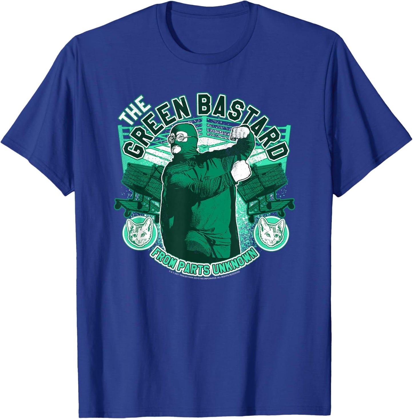 Ripple Junction x Trailer Park Boys The Green Wrestler , Black, S T-Shirt - T-Shirt | Royal