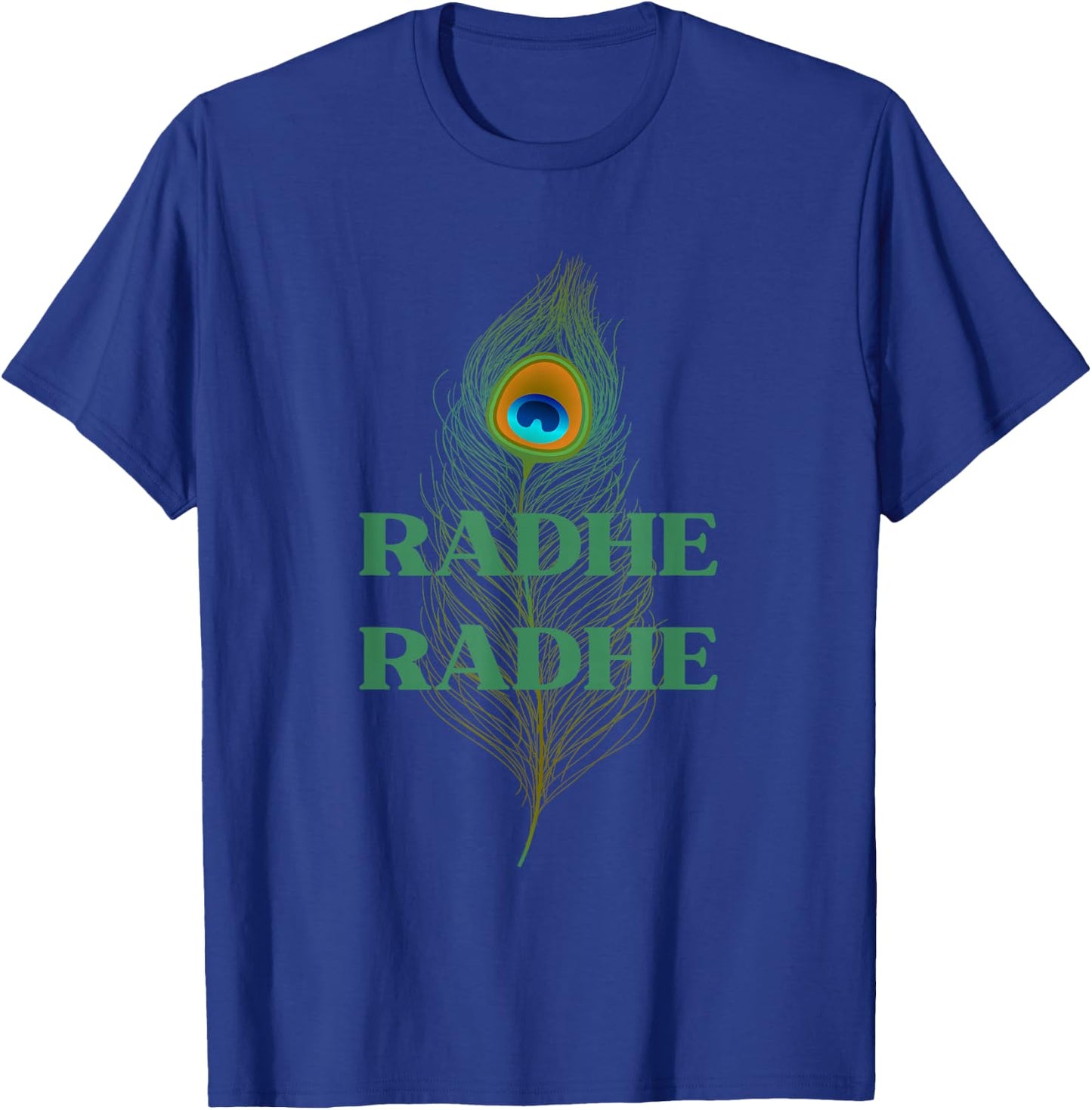 Radhe Radhe Hindi Indian Braj Expression Greeting Krishna T-Shirt - T-Shirt | Royal