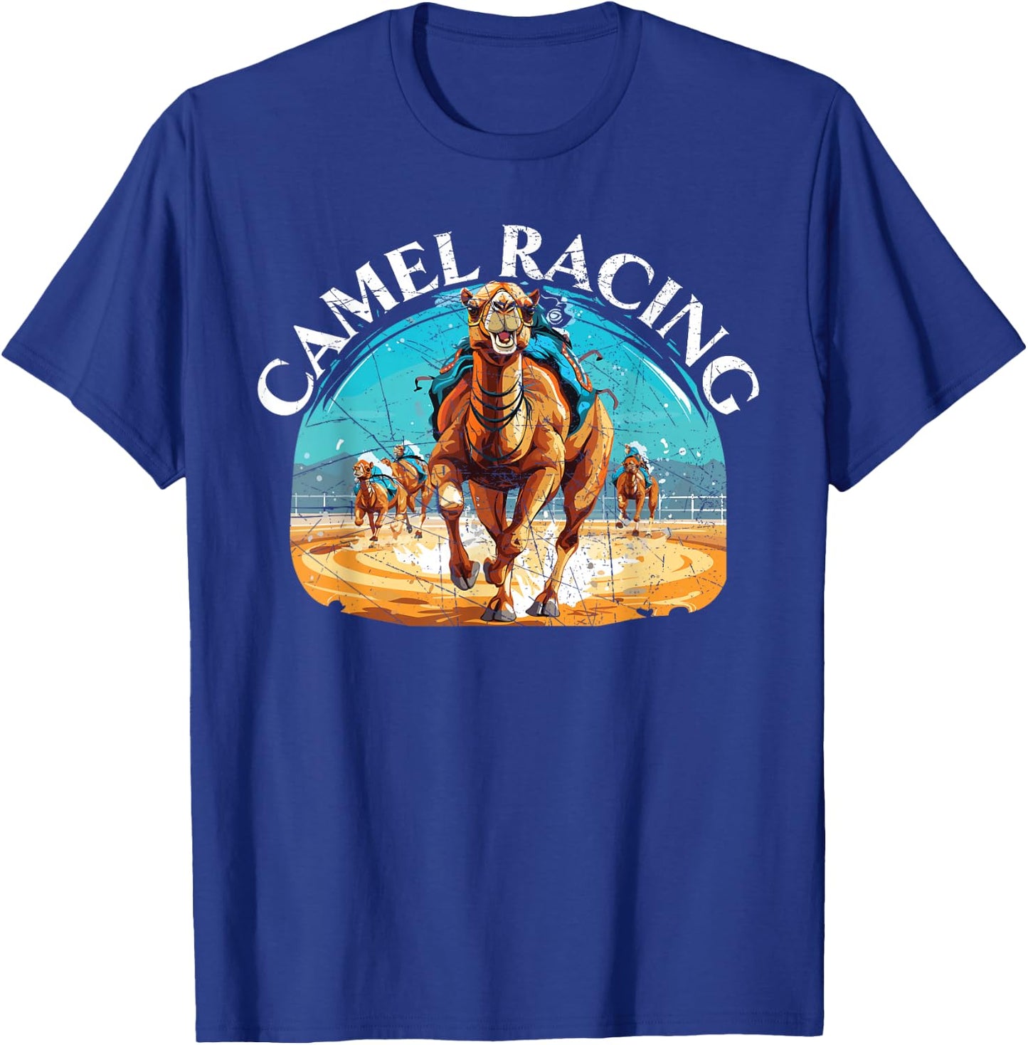 Camel Racing Animal Race Hump Camel Riding Desert Sport T-Shirt - T-Shirt | Royal