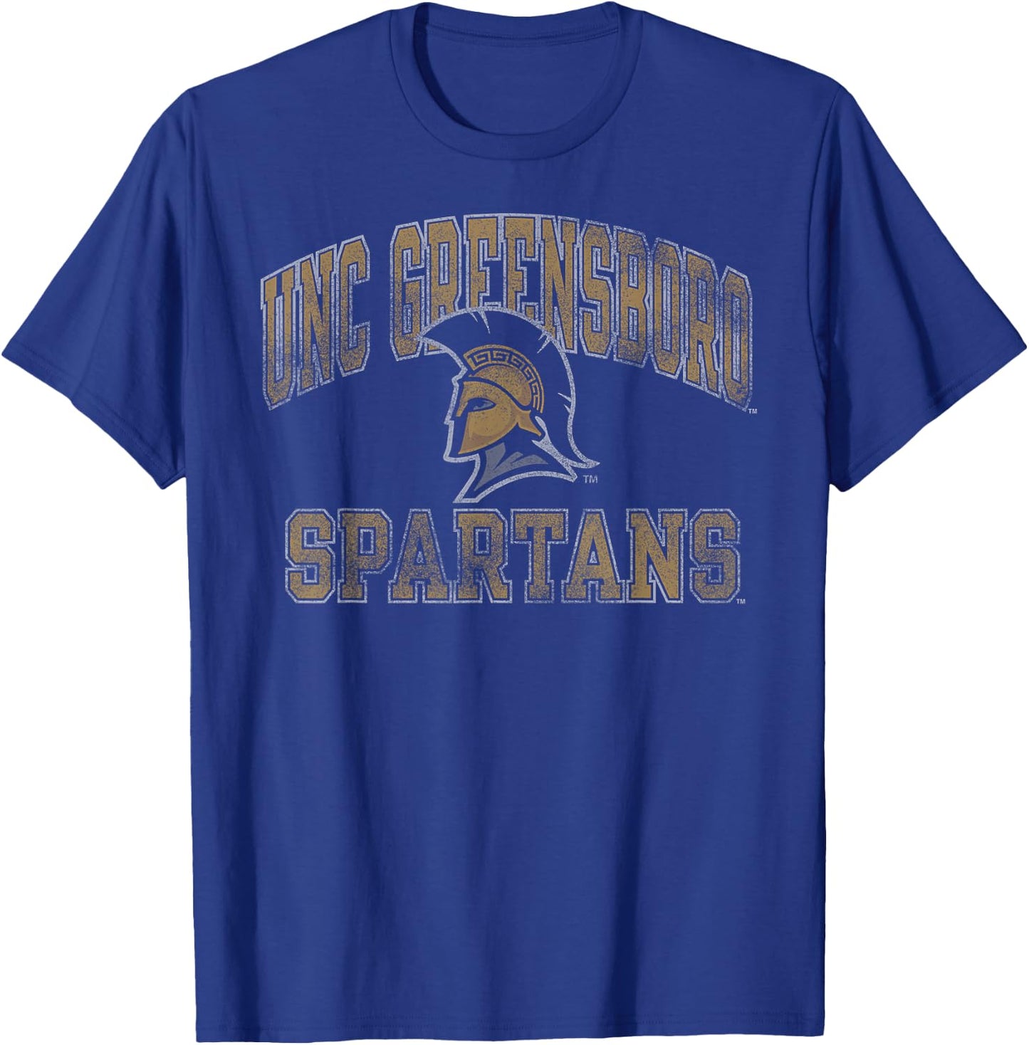 UNC Greensboro Spartans Vintage Worn Navy T-Shirt - T-Shirt | Royal