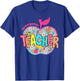 Kindergarten Teacher Retro Groovy Style Back To School T-Shirt - T-Shirt | Royal