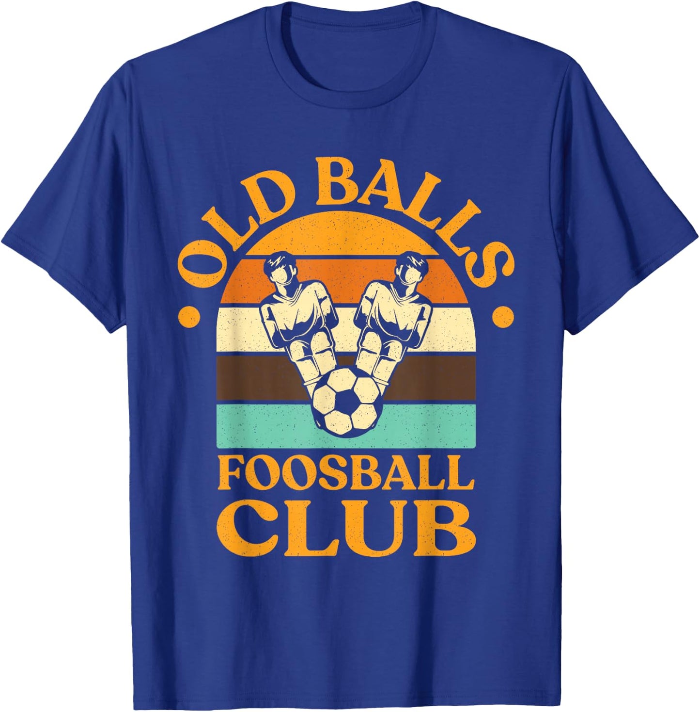 Funny Old Balls Foosball Club Retro Table Soccer Player T-Shirt - T-Shirt | Royal