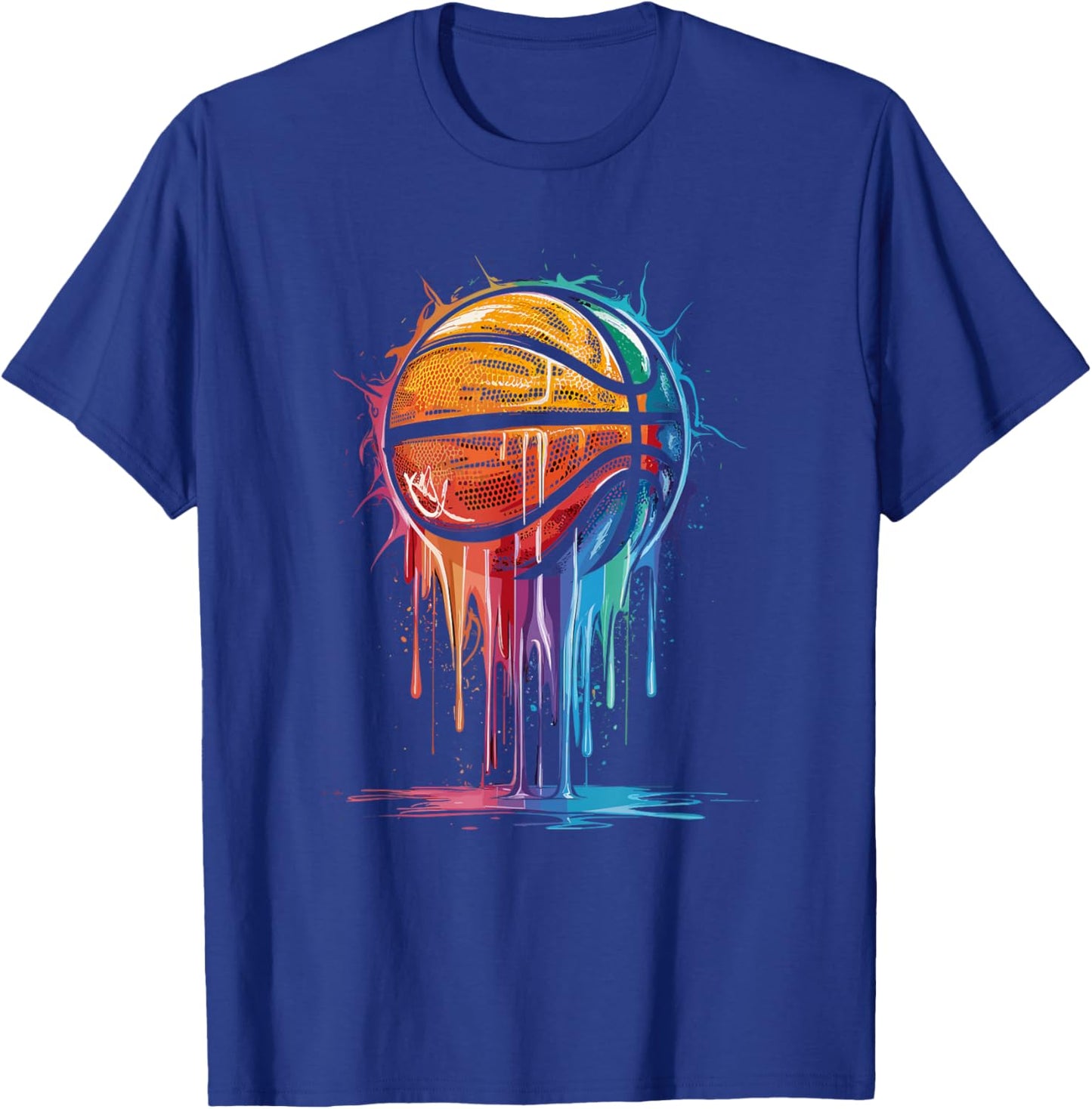 Colorful Basketball Player Basket Basket , Black, S T-Shirt - T-Shirt | Royal