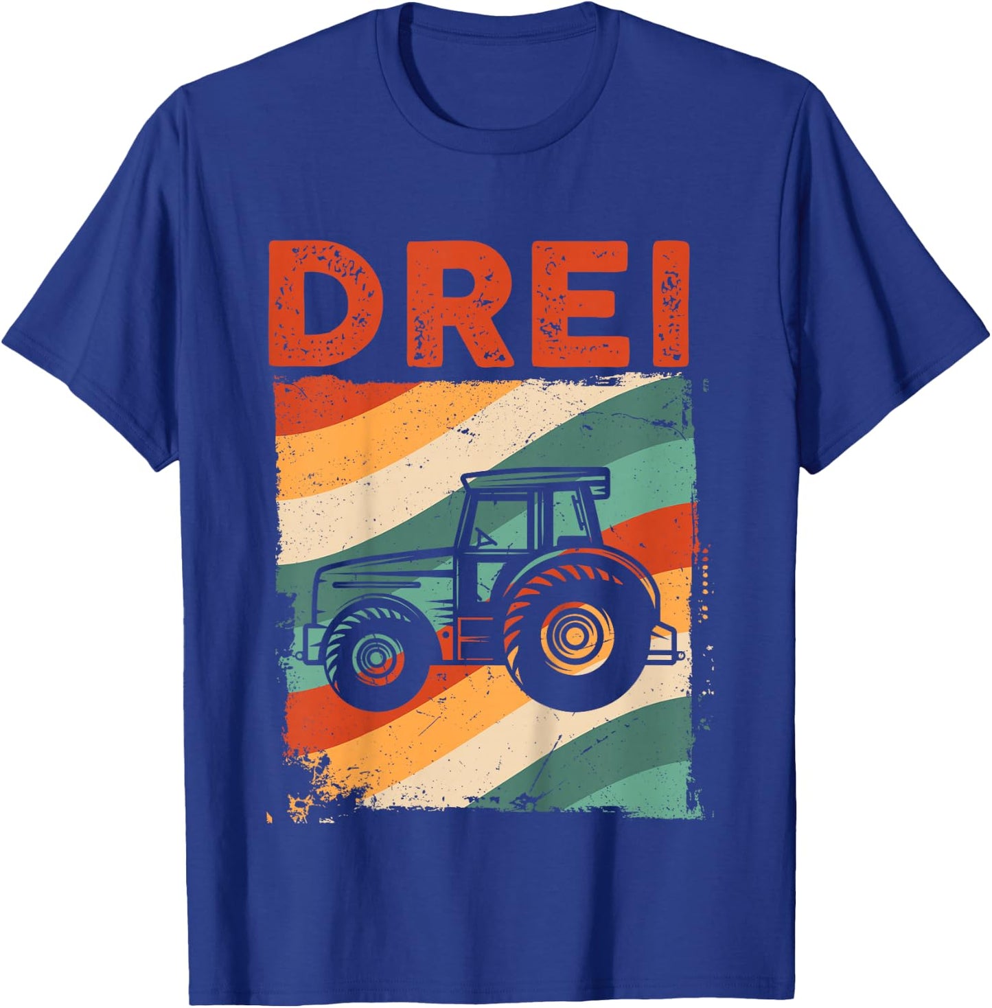 3. Geburtstag Retro Traktor Junge Trecker Bauer Kinder T-Shirt - T-Shirt | Royal