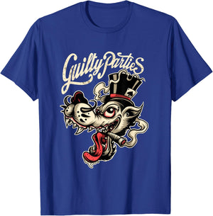 Rockabilly Greaser Wolf Man T-Shirt - T-Shirt | Royal