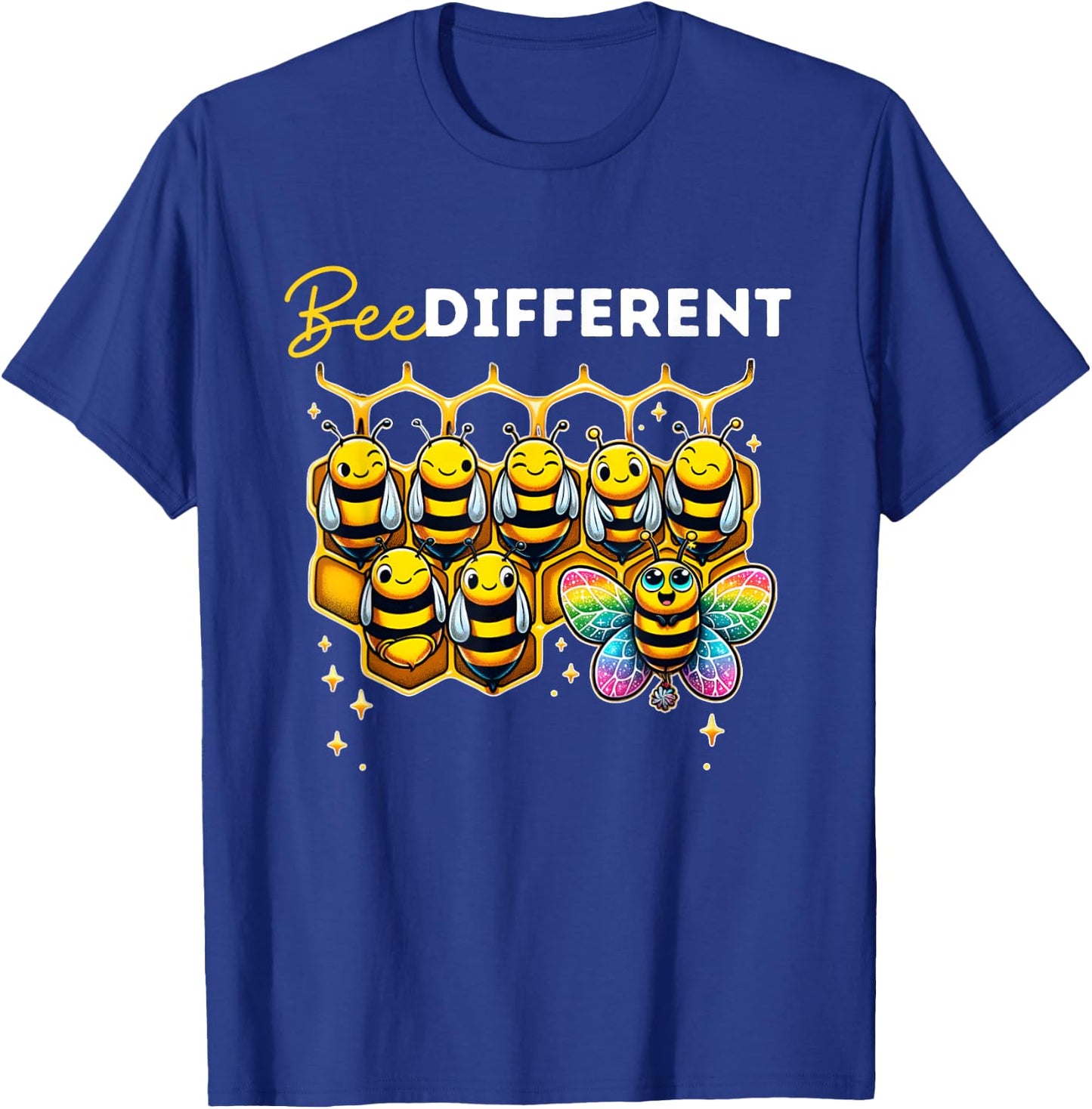 Autism Awareness Cute Bee girls boys Bee Different T-Shirt - T-Shirt | Royal