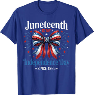 Juneteenth is My Independence Day Since 1865 Red White Blue T-Shirt - T-Shirt | Royal