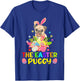 Funny Easter Pug Bunny Ear Eggs Basket Dogs Kids T-Shirt - T-Shirt | Royal