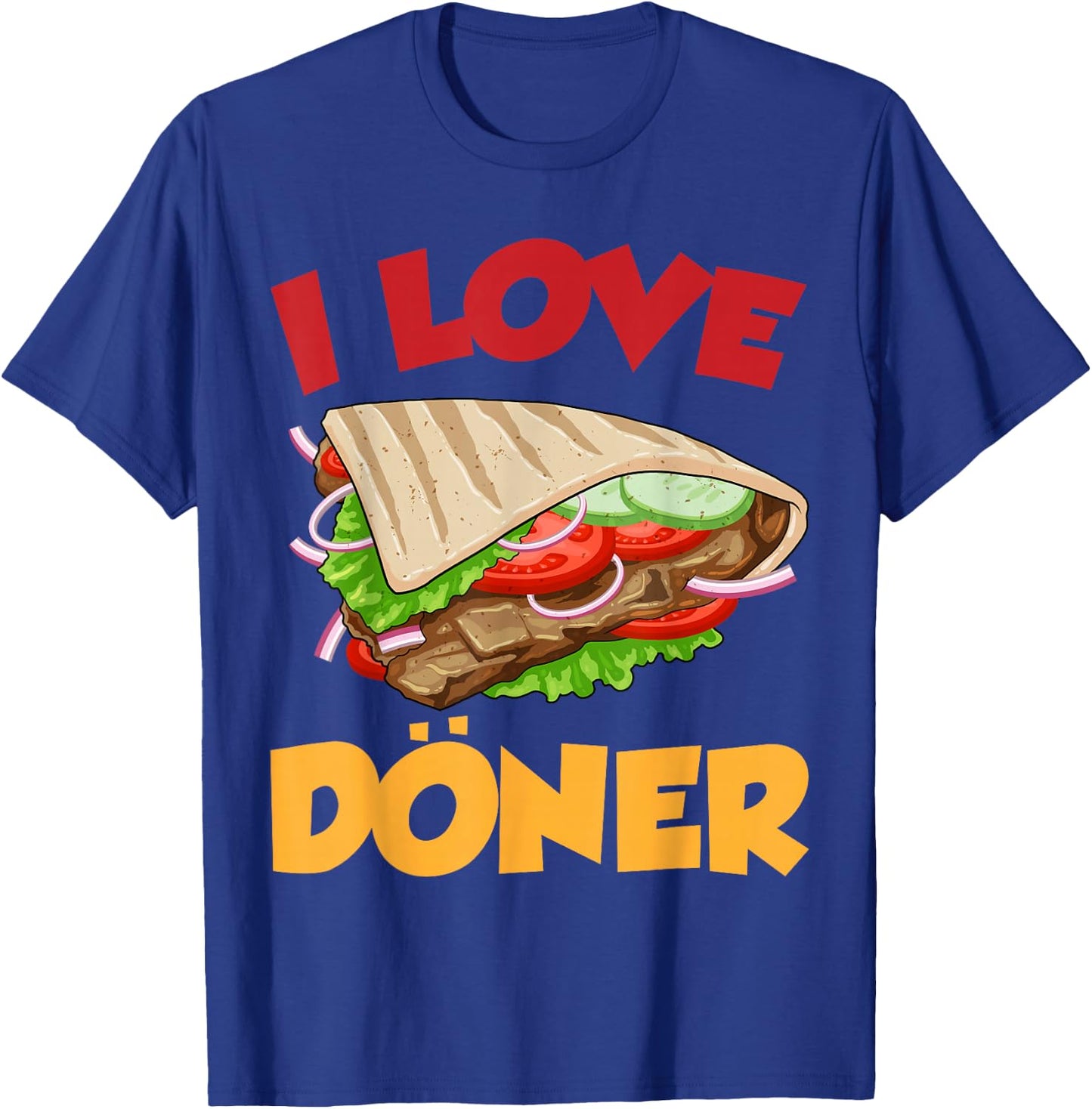 Ich liebe Döner Kebab Fleisch Döner , black T-Shirt - T-Shirt | Royal