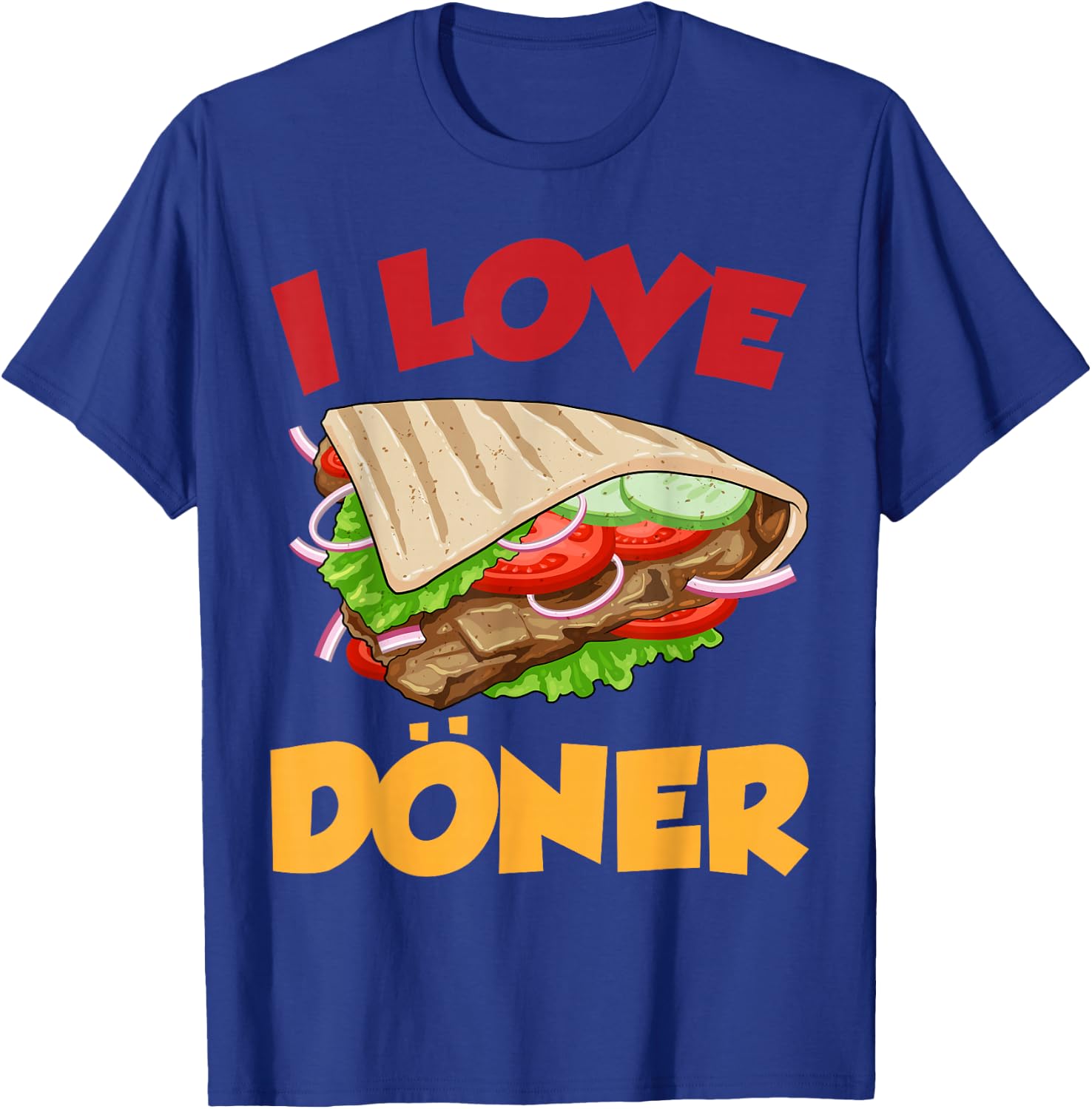 Ich liebe Döner Kebab Fleisch Döner , black T-Shirt - T-Shirt | Royal