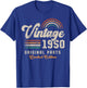 Vintage 1950 Birthday Birth Year 75 Retro T-Shirt - T-Shirt | Royal