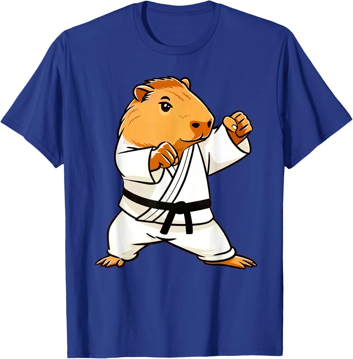 Karate Capybara Funny Martial Arts MMA Men Teen Boys Kids T-Shirt - T-Shirt | Royal