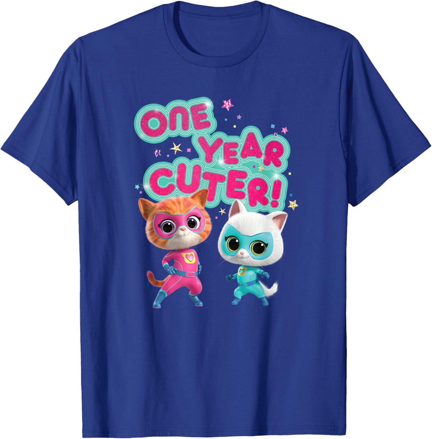 Disney Junior SuperKitties Birthday Kitties One Year Cuter T-Shirt - T-Shirt | Royal