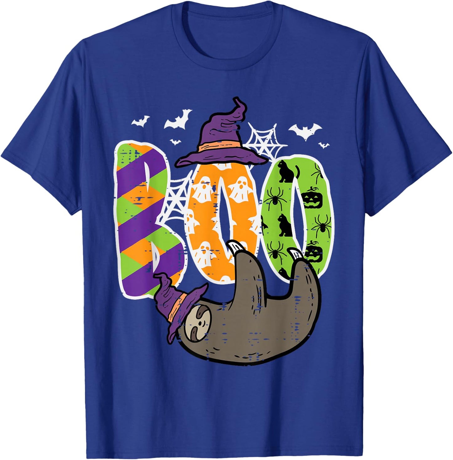 Halloween Sloth Boo Lazy Costume Men Women Boys Girls Kids T-Shirt - T-Shirt | Royal