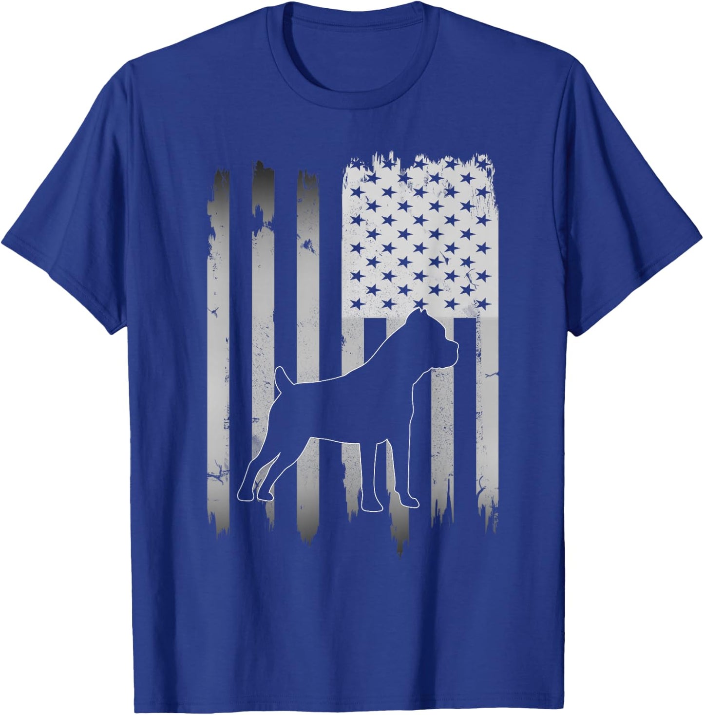 Cane Corso Dog USA American Flag 4th of July T-Shirt - T-Shirt | Royal