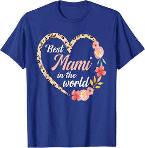 Best Mami In The World Spanish Mom Mother´s Day Heart T-Shirt - T-Shirt | Royal