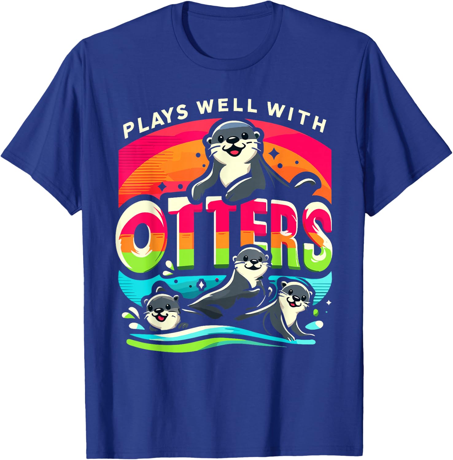 Plays Well With Otters Shirt Big Pun Shirt Otter T-Shirt - T-Shirt | Royal