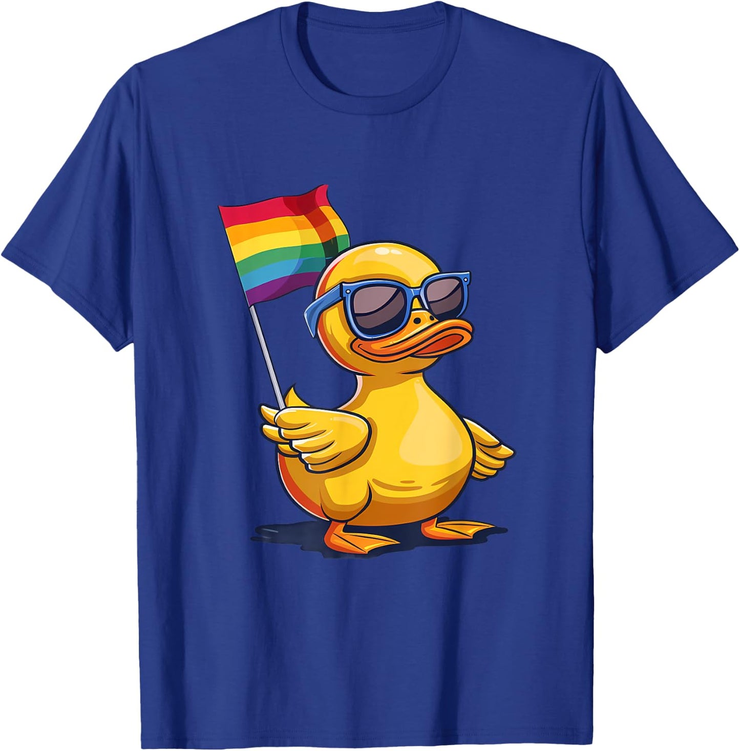 LGBT Rubber Duck Rainbow LGBT Parade LGBTQ Gay Pride Month T-Shirt - T-Shirt | Royal