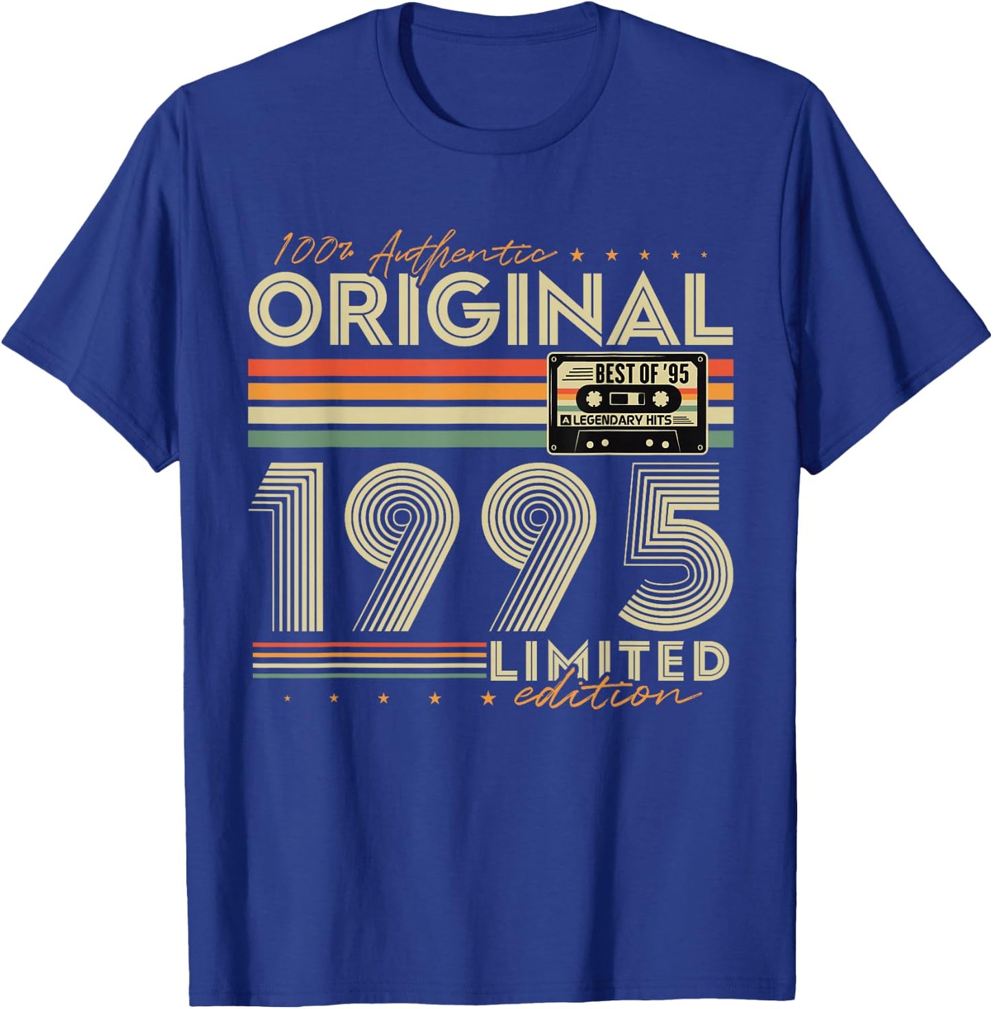 Original 1995 Vintage Gift 30th Birthday Man Woman , Black, S T-Shirt - T-Shirt | Royal