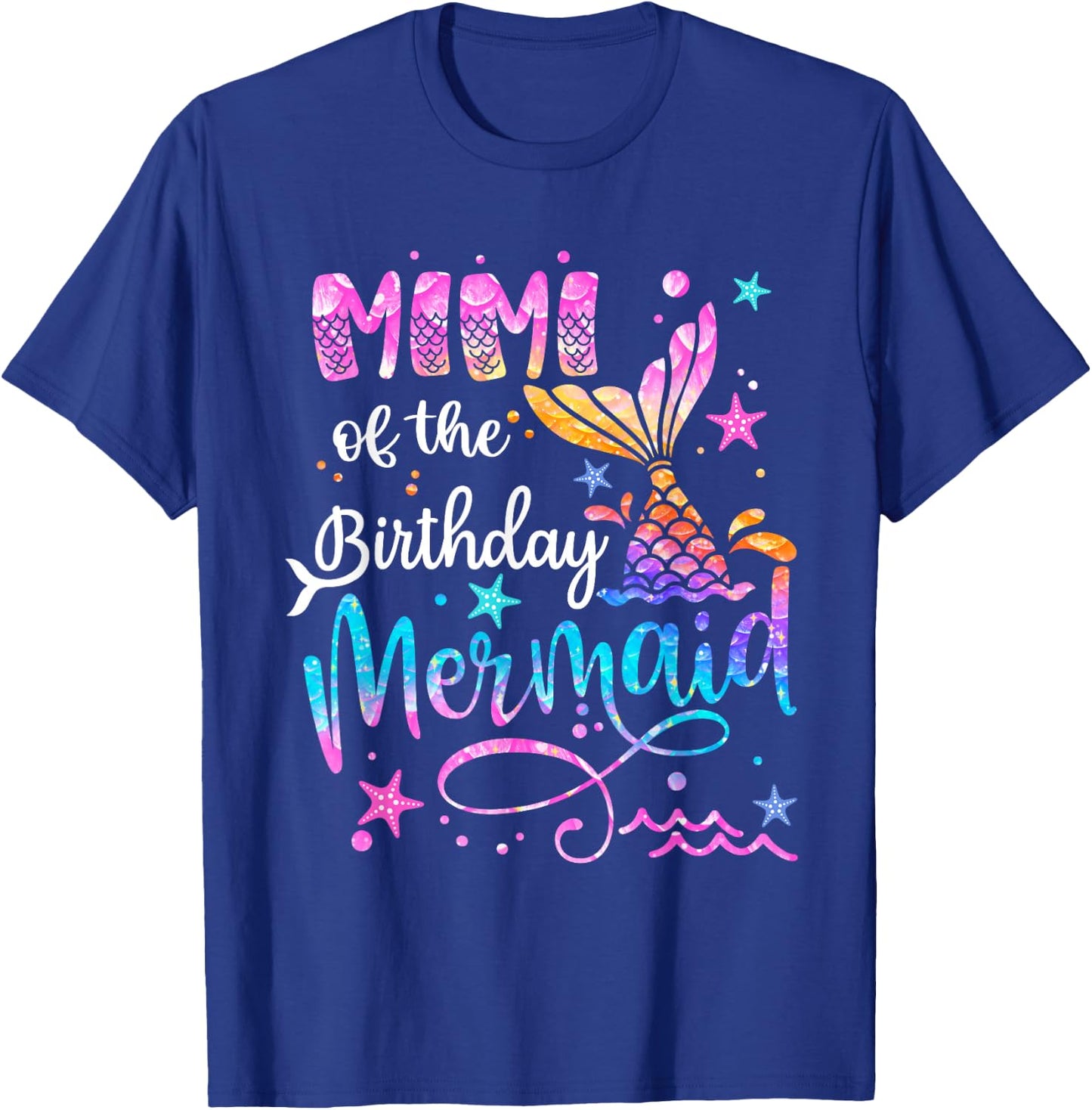Mimi Of The Birthday Mermaid Matching Family 1st Birthday T-Shirt - T-Shirt | Royal