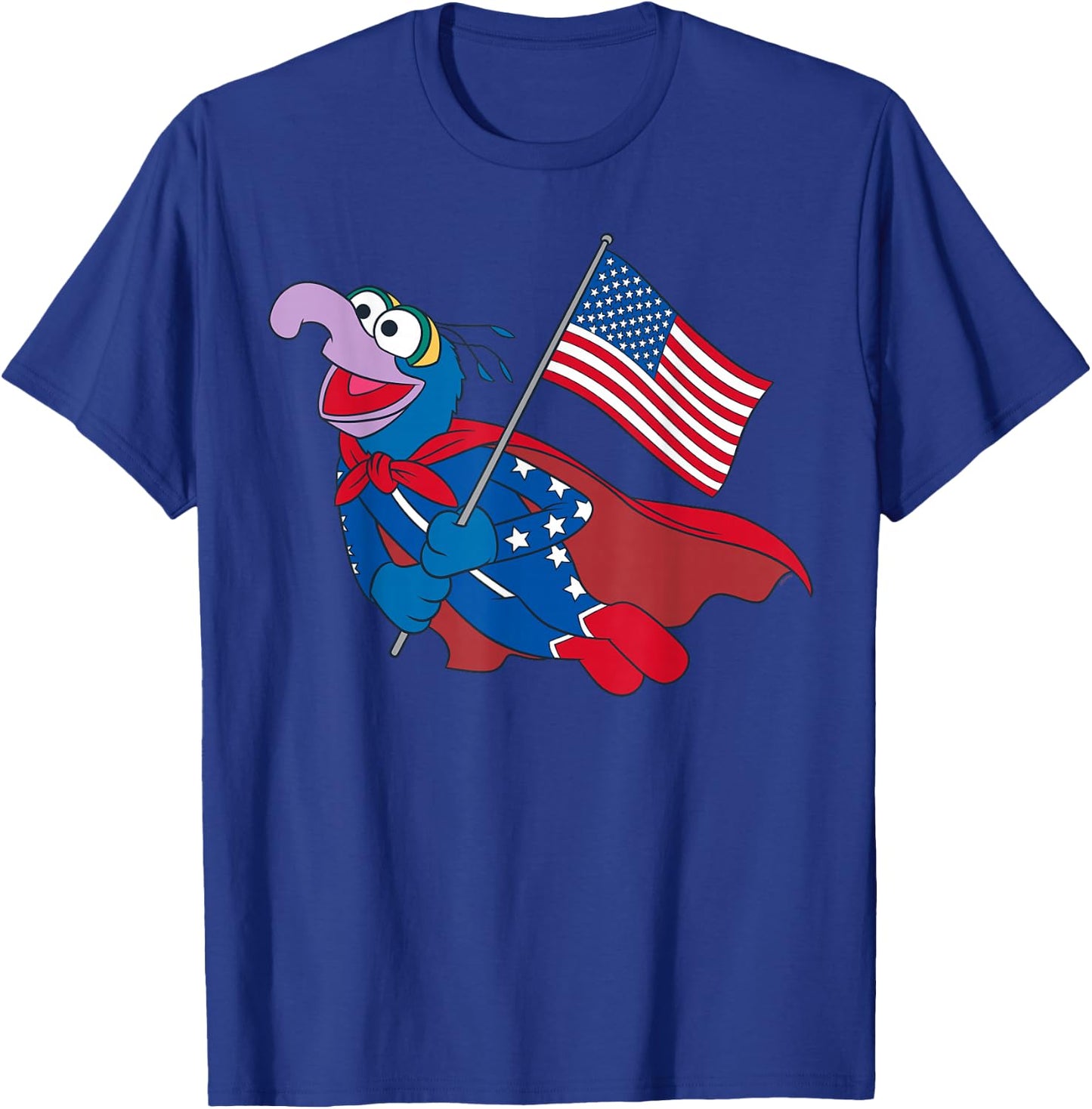 Disney The Muppets Gonzo 4th of July American Flag USA 250th T-Shirt - T-Shirt | Royal
